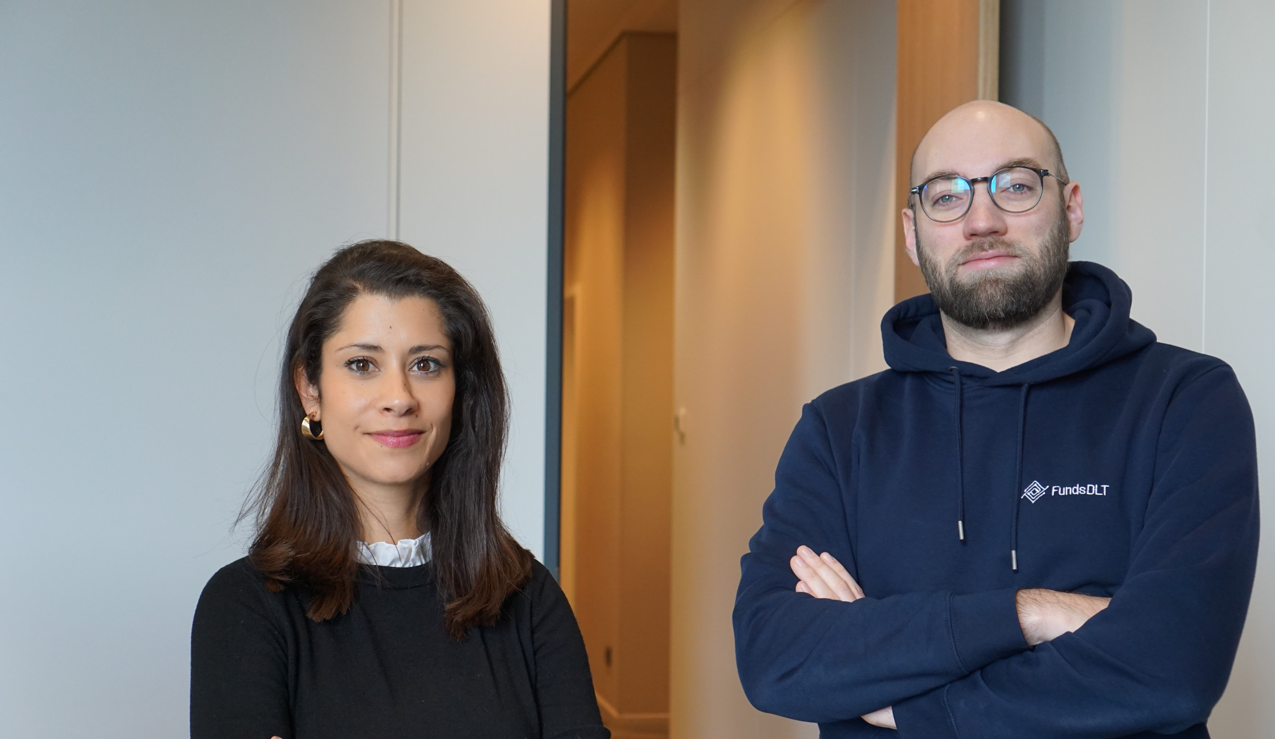 Arthur Raineau-Rispal, Head of Risk, and Sonia Garcia, Head of Compliance, of FundsDLT